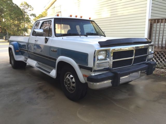1993 dodge d350 club cab 2wd auto cummins dually 145k diesel long bed w/ tow pkg