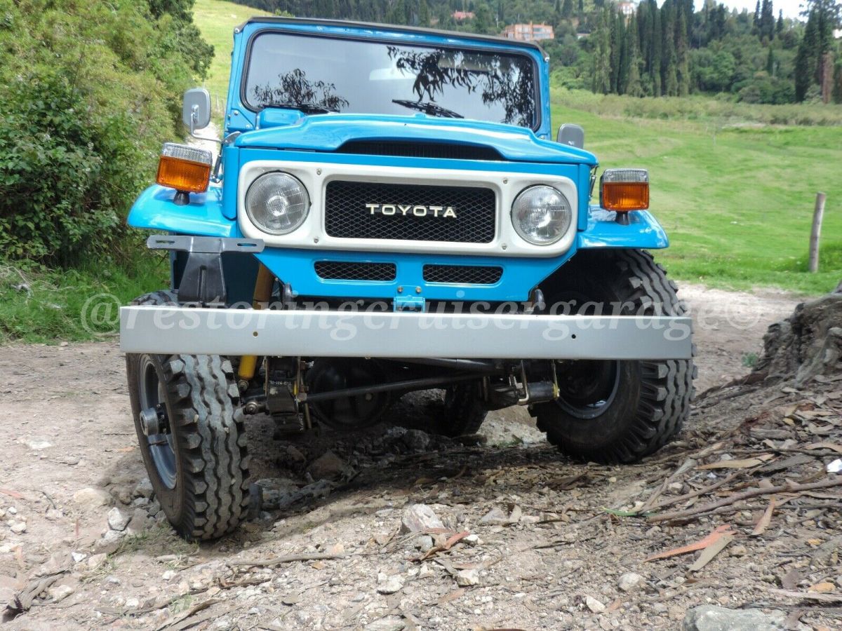 1980 toyota land cruiser suv blue 4wd manual soft top
