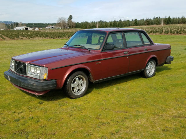 1982 volvo 244 turbo non intercooled redwood red tan interior 196,000 miles