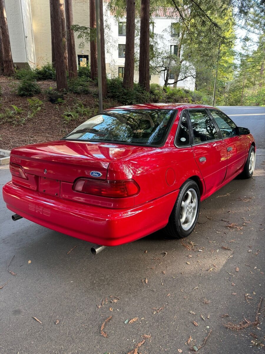 1992 ford taurus sedan red sho