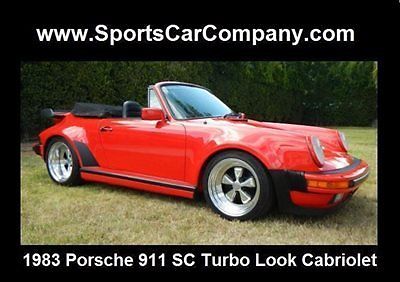 1983 porsche 911 sc turbo look cabriolet rare special low mile example!