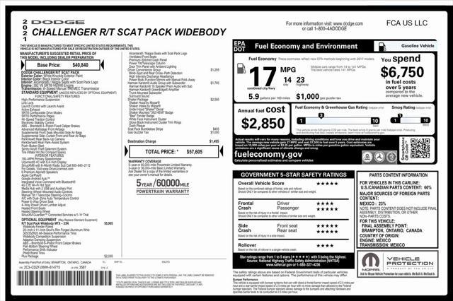 2021 dodge challenger r/t scat pack