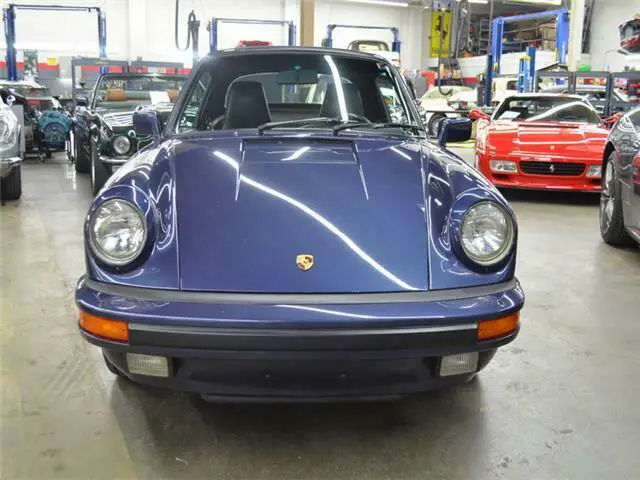 1986 porsche 911 43199 miles prussian blue flat 6 cylinder engine 3.2l/193 man