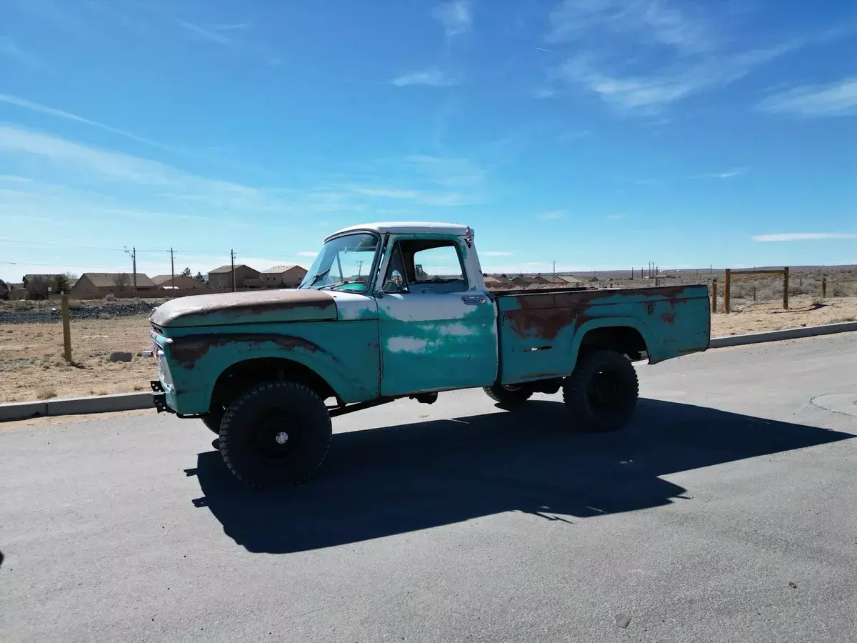 1964 ford f100 pickup green 4wd manual 4x4