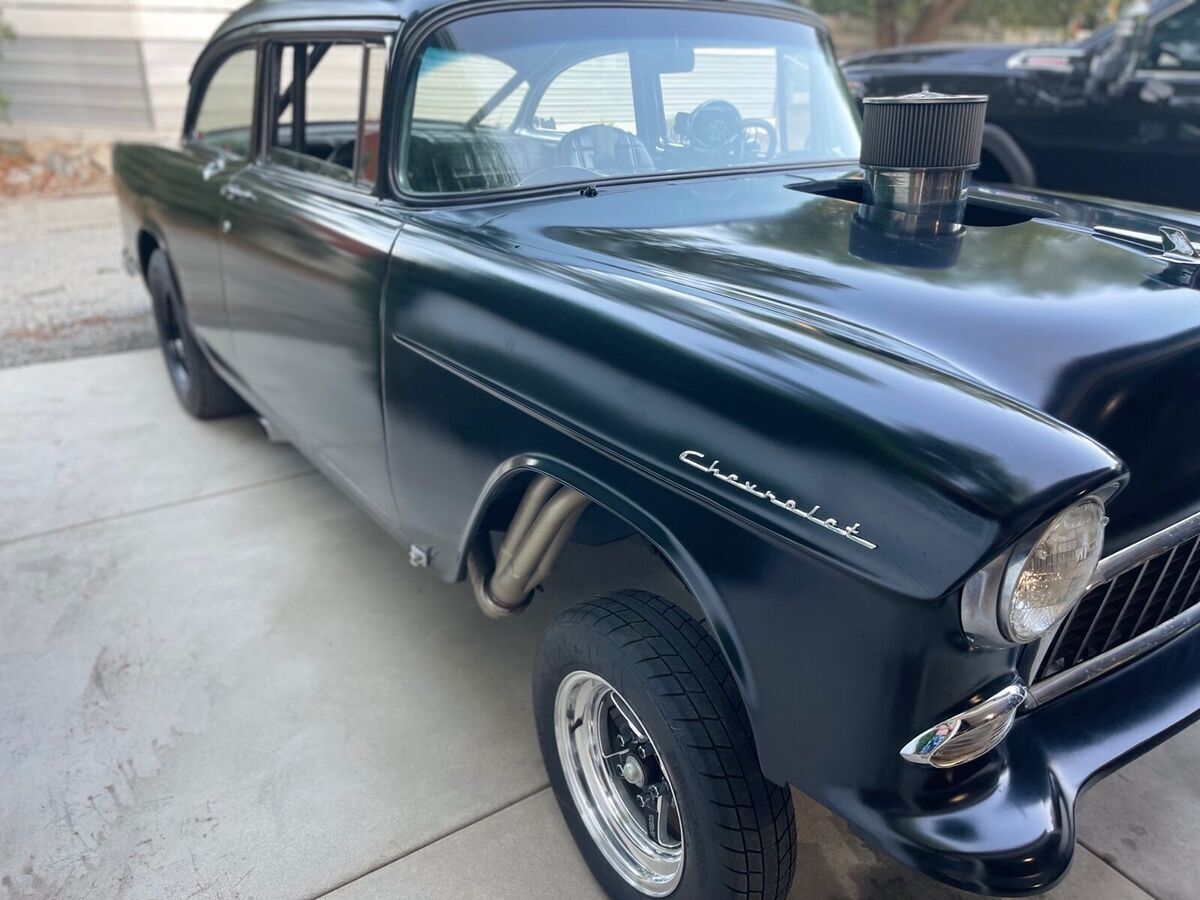 1955 chevrolet 150 black rwd manual 150
