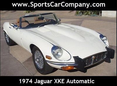 1974 jaguar xke roadster white air conditioning wire wheels price reduced