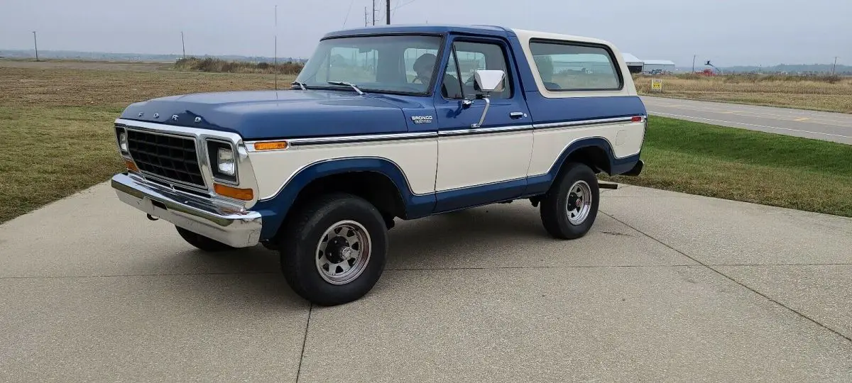 1979 ford bronco suv blue 4wd manual custom