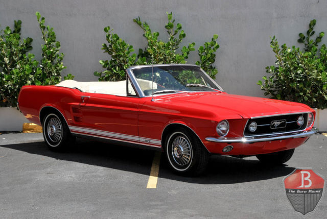1967 ford mustang gt convertible 47851 miles red convertible 289 v8 manual 4-spe