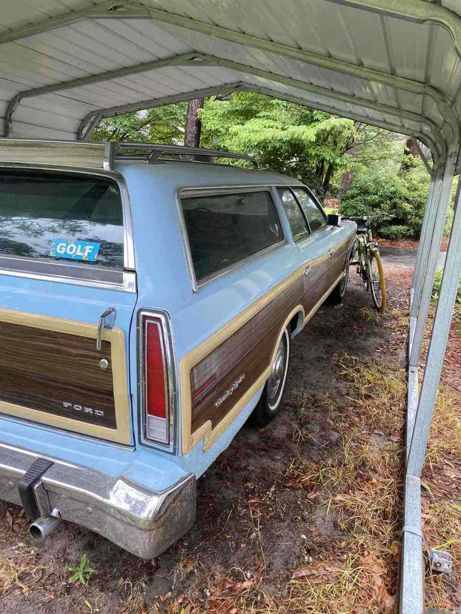 1974 ford country squire coupe blue rwd automatic ltd