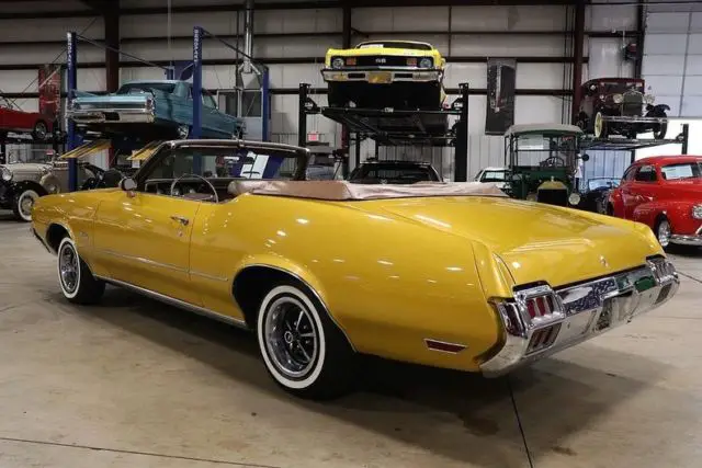 1972 oldsmobile cutlass 11411 miles saturn gold poly convertible 350cid v8 auto