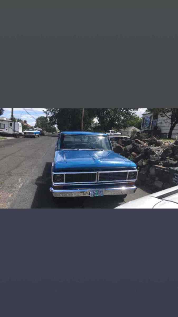 1970 ford f250 pickup blue sport custom