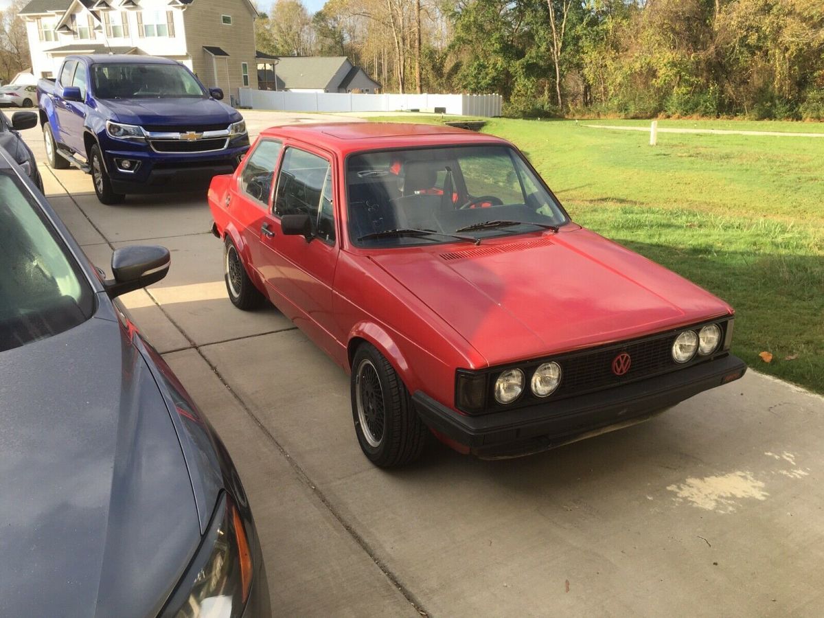 1983 volkswagen jetta sedan red fwd manual deluxe