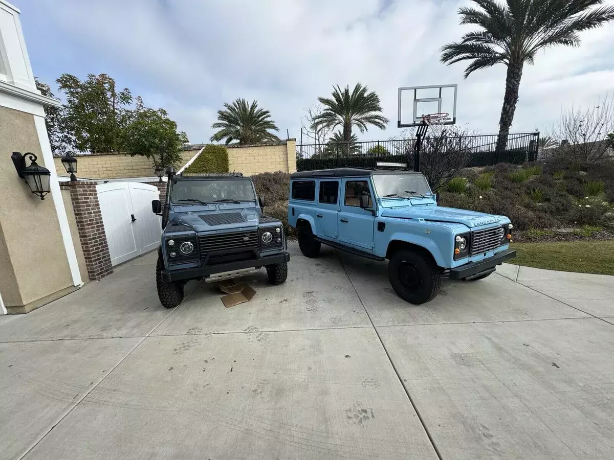 1990 land rover defender wagon blue 110