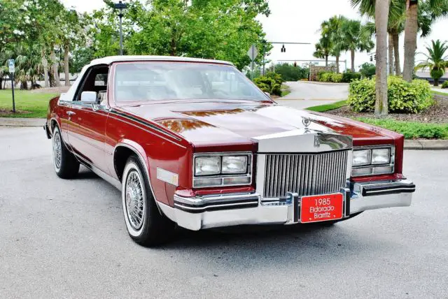outstanding 1985 cadillac eldorado biarritz convertible just 61ks white leather