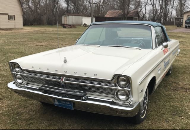 1965 plymouth sport fury convertible pace car