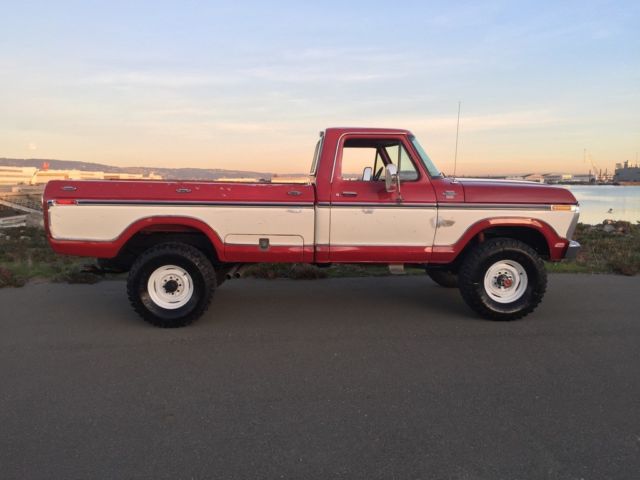1977 ford f-250 ranger xlt 4x4 original california rust free highboy no reserve
