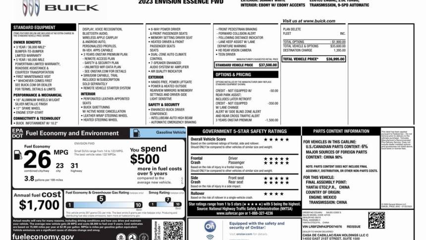 2023 buick envision essence