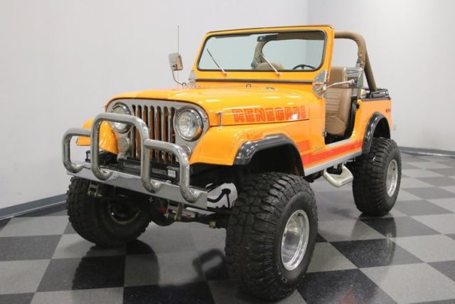 1983 jeep cj7 913 miles orange jeep 360 v8 4 speed manual