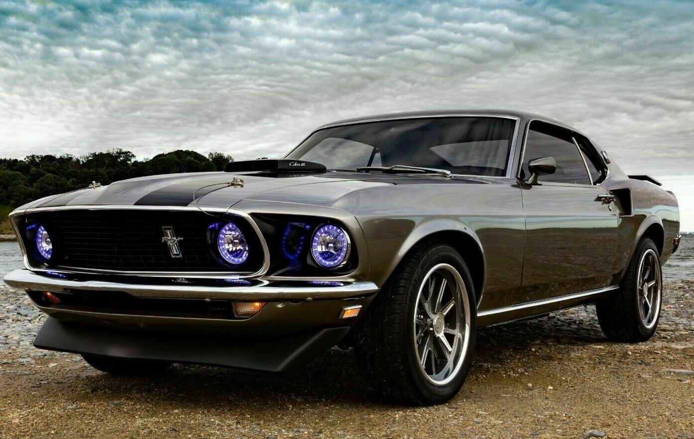 1969 ford mustang mach 1 sjc v8 drag pac car c-6 automatic transmission