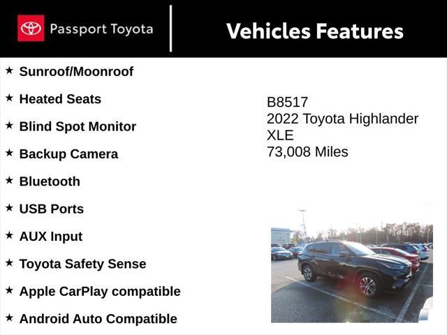 2022 toyota highlander xle