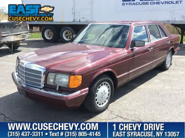 1991 mercedes-benz 560sel maroon ***no rust***