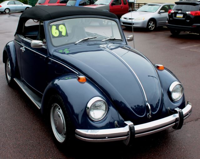 1969 classic beetle convertible karmann body restored "no reserve"