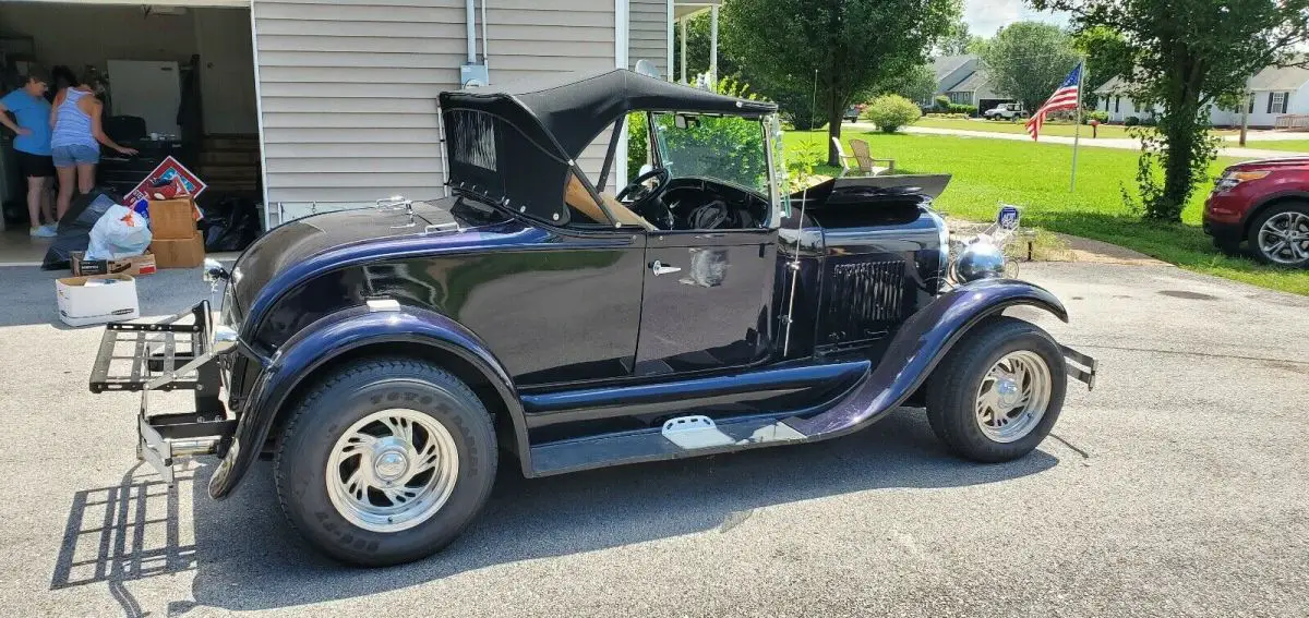 1929 ford roadster convertible black fwd manual