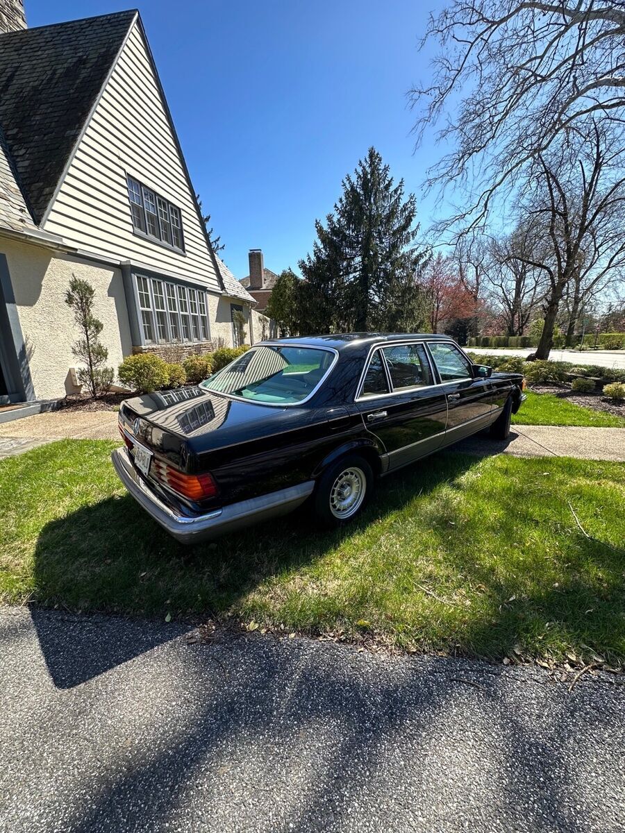 1984 mercedes-benz 500sel sedan black rwd automatic sel