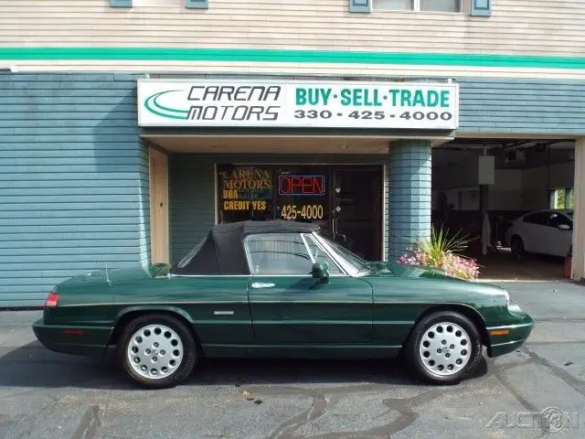 1992 alfa romeo spider veloce automatic green low miles excellent