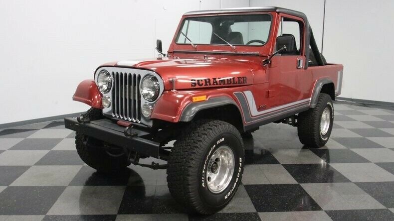 classic vintage chrome 4x4 cj8 scrambler mopar 350 v8 auto transmission maroon