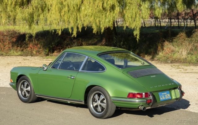 1-owner 1971 porsche 911t coupe rare "metallic green/83" 55k orig miles docs