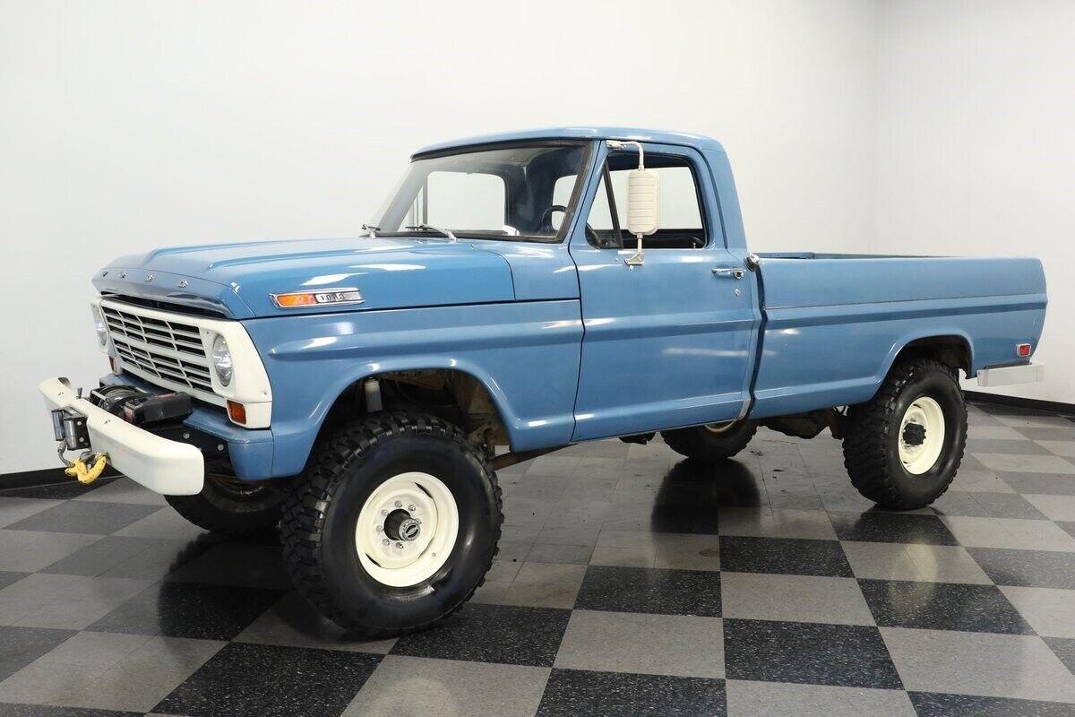 1968 ford f 250 4x4 harbor blue 20690 miles
