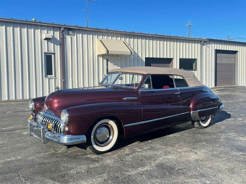 1947 buick super convertible gorgeous burgundy 82913 miles