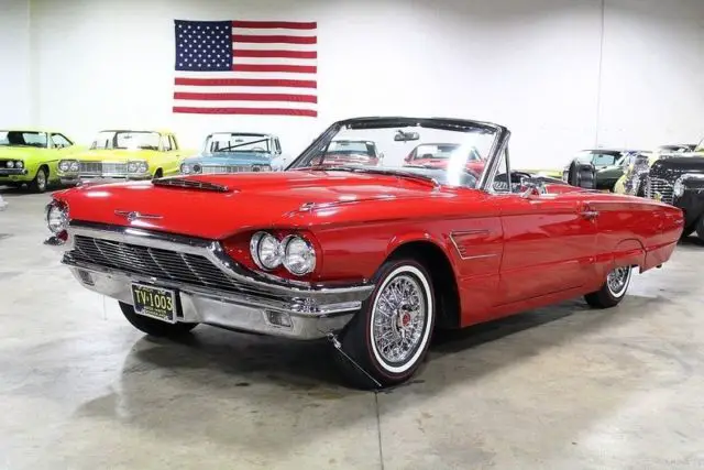 1965 ford thunderbird 4477 miles red convertible 390 v8 3 speed automatic