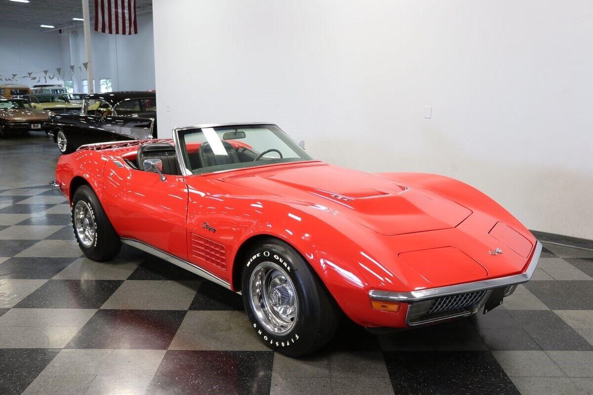 1971 chevrolet corvette ls5 454 convertible mille miglia red 12633 miles