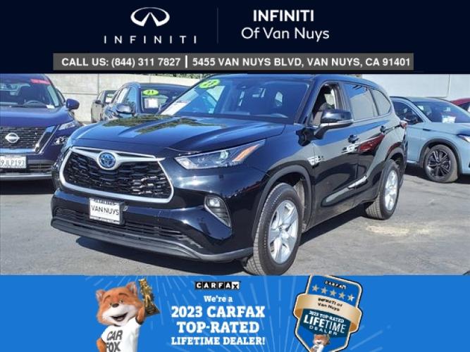 used 2023 toyota highlander hybrid le