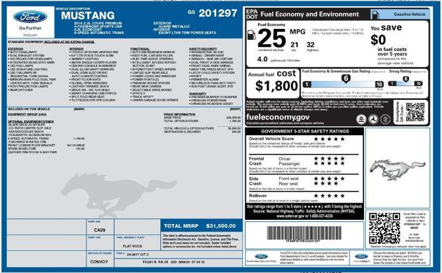 2016 ford mustang ecoboost premium