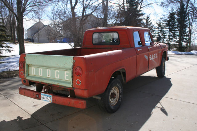 1963 dodge w200 4 wheel drive crewcab crew cab power wagon 4x4 318 4 speed w100
