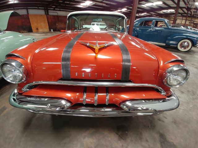 1955 pontiac star chief custom catalina 2 dr ht rare tri-power included with bin
