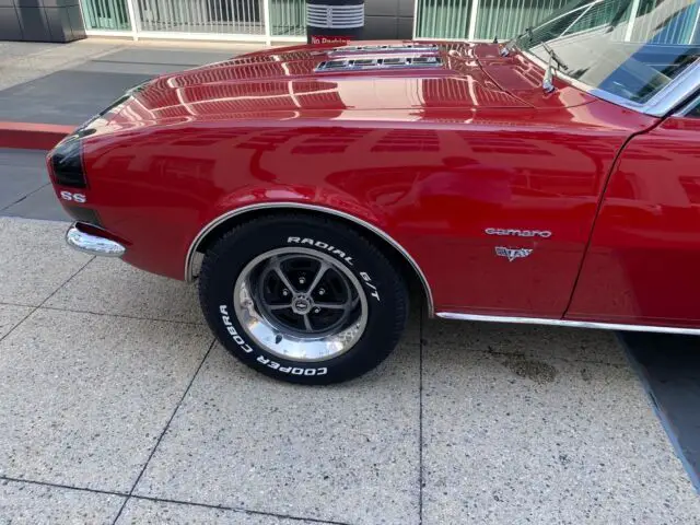 1967 chevrolet camaro convertible red rwd automatic super sport
