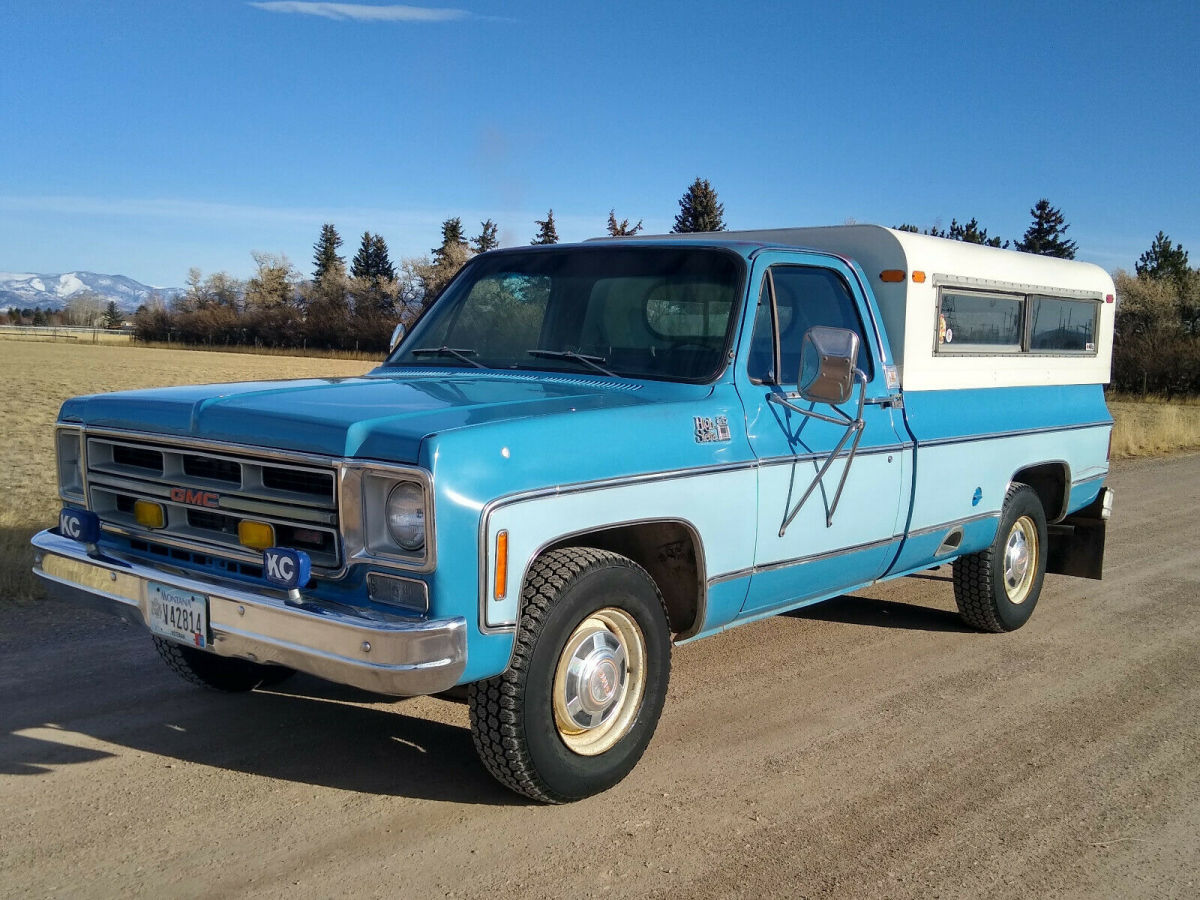 1976 gmc high sierra camper special c20 454 a/c western survivor barn find nr