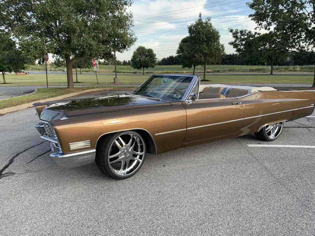 1967 cadillac deville convertible convertible brown rwd automatic