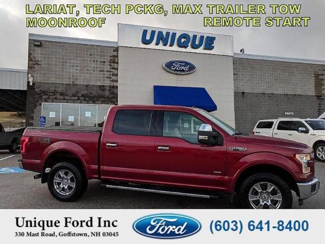 2015 ford f-150 lariat 4x4 lariat 4dr supercrew 5.5 ft. sb for sale in goffstown, new hampshire