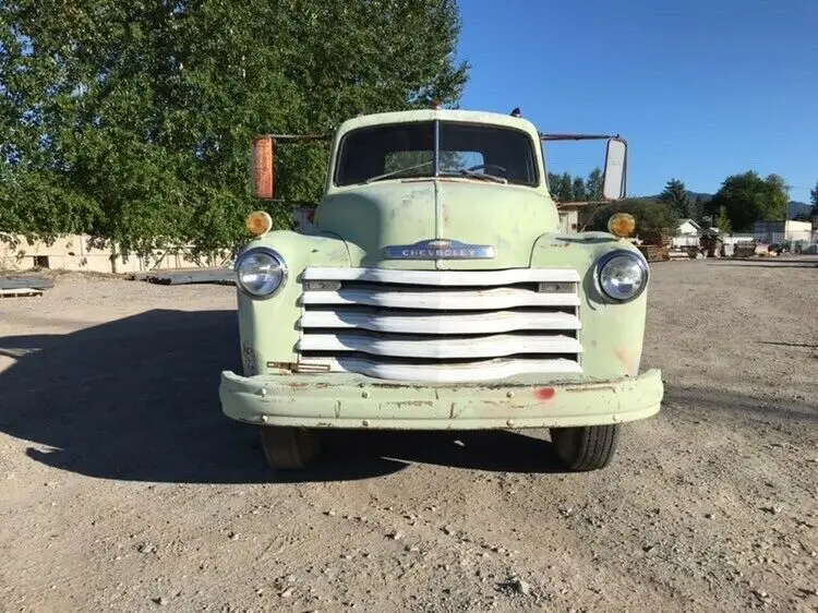 1951 chevrolet 6400 flatbed farm truck project runs/drives patina rat rod hauler