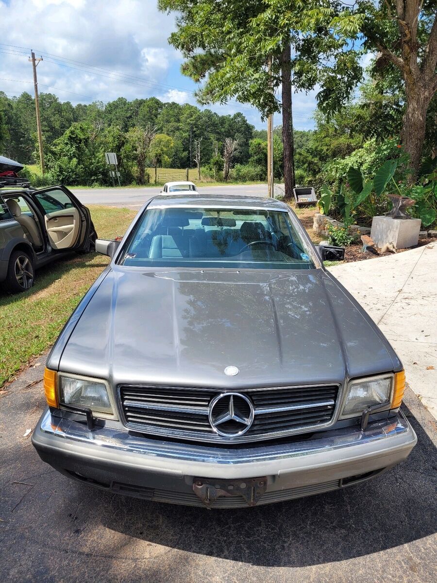 1986 mercedes-benz 560sec coupe grey rwd automatic sec