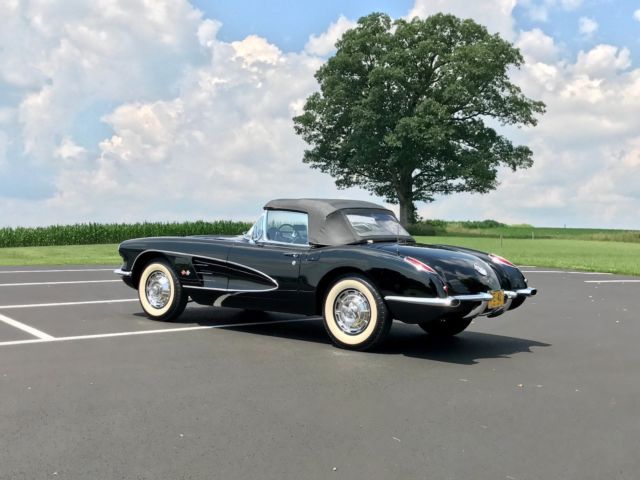 1960 chevrolet corvette reginalncrs2ndflight*frameoff*tripleblack*2x4s283/245hp