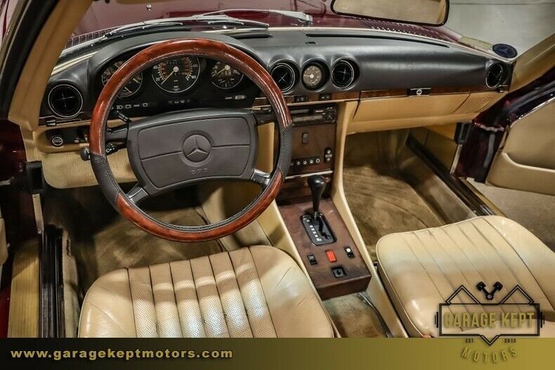 1986 mercedes-benz 560sl red 5.5l v8 123,844 miles