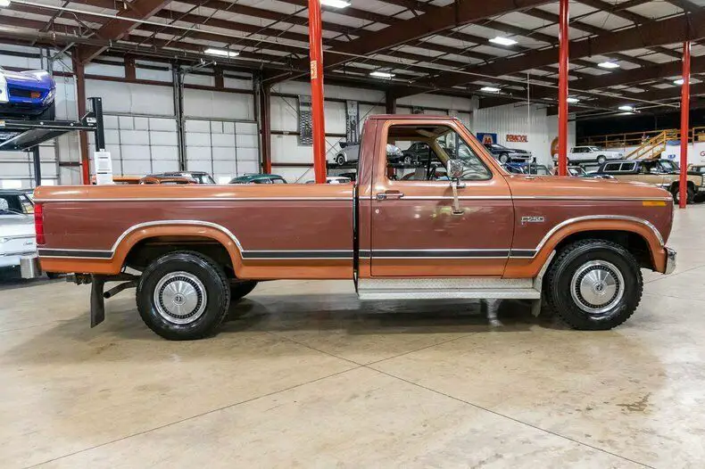 1984 ford f250 68807 miles bright copper metallic pickup truck 5.8l v8 automati