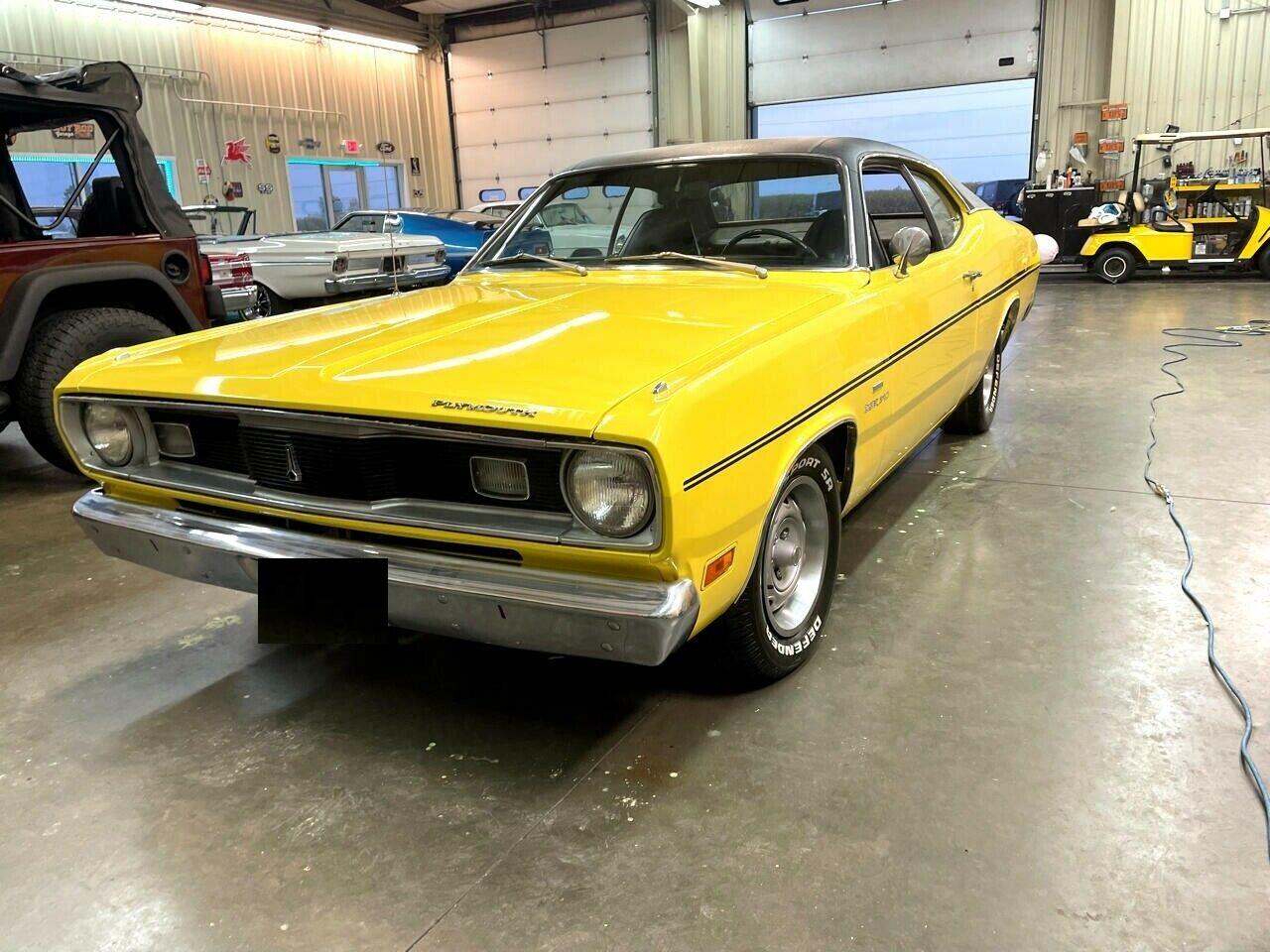 1970 plymouth duster 2door 340 41943 miles yellow american muscle car