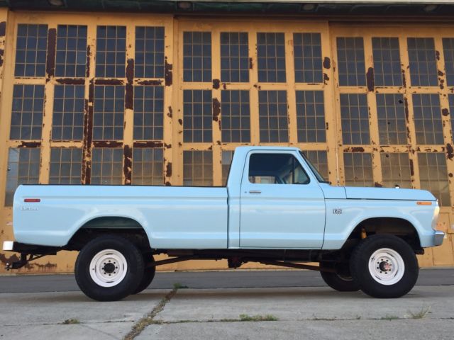 1973 ford f250 4x4 highboy barn find first year "dentside" body style no reserve